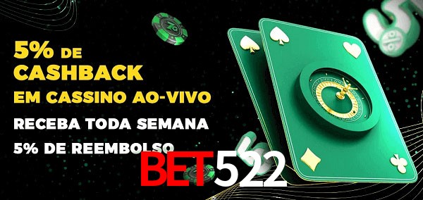 Promoções do cassino ao Vivo bet522